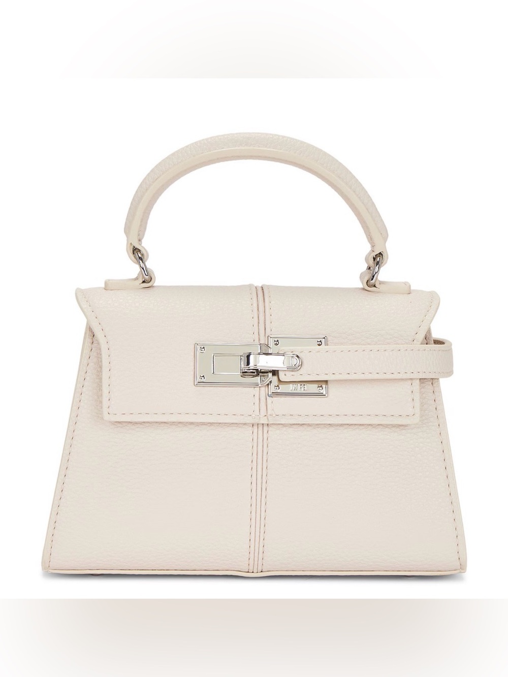JW PEI Elise Top Handle Bag. White/Silver.